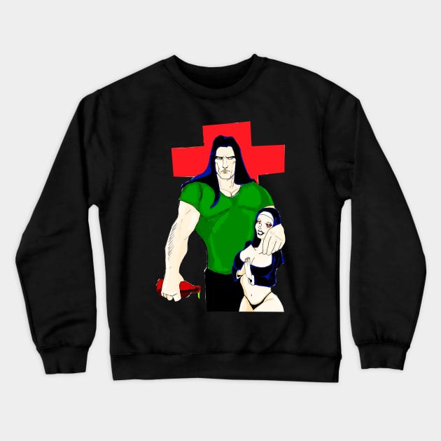 Peter Omega Steele Crewneck Sweatshirt by Alan Frost artwork